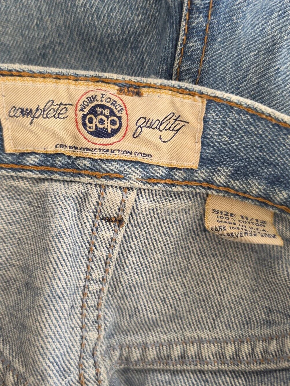 Vintage 80s GAP Stonewash Tapered Straight Leg 11/12